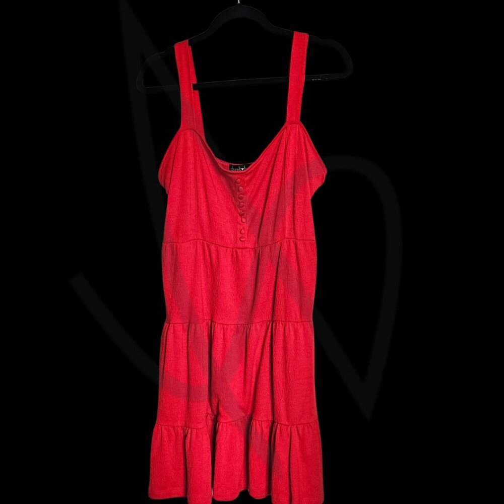 Derek<3Heart, Red Sundress w/Wide straps & Button Front Size XL - Picture 2 of 4